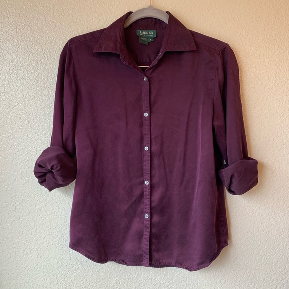 Vintage Burgundy Ralph Lauren Shirt - Picture 2 of 5